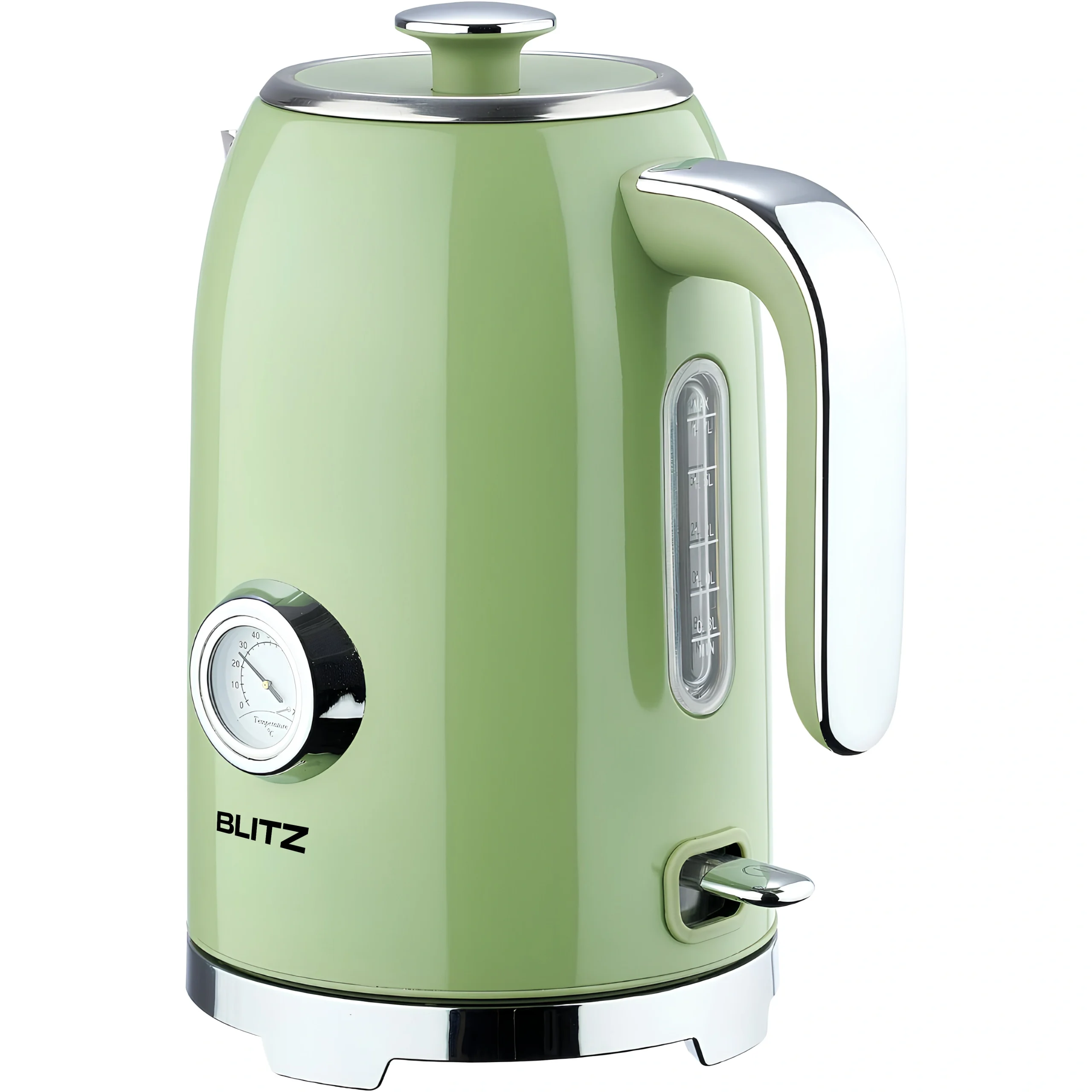 Blitz® – Retro Electric Kettle in Stainless Steel, Fast-Boil 2200W, 1.7L Capacity (Vintage Green) - Tunisie