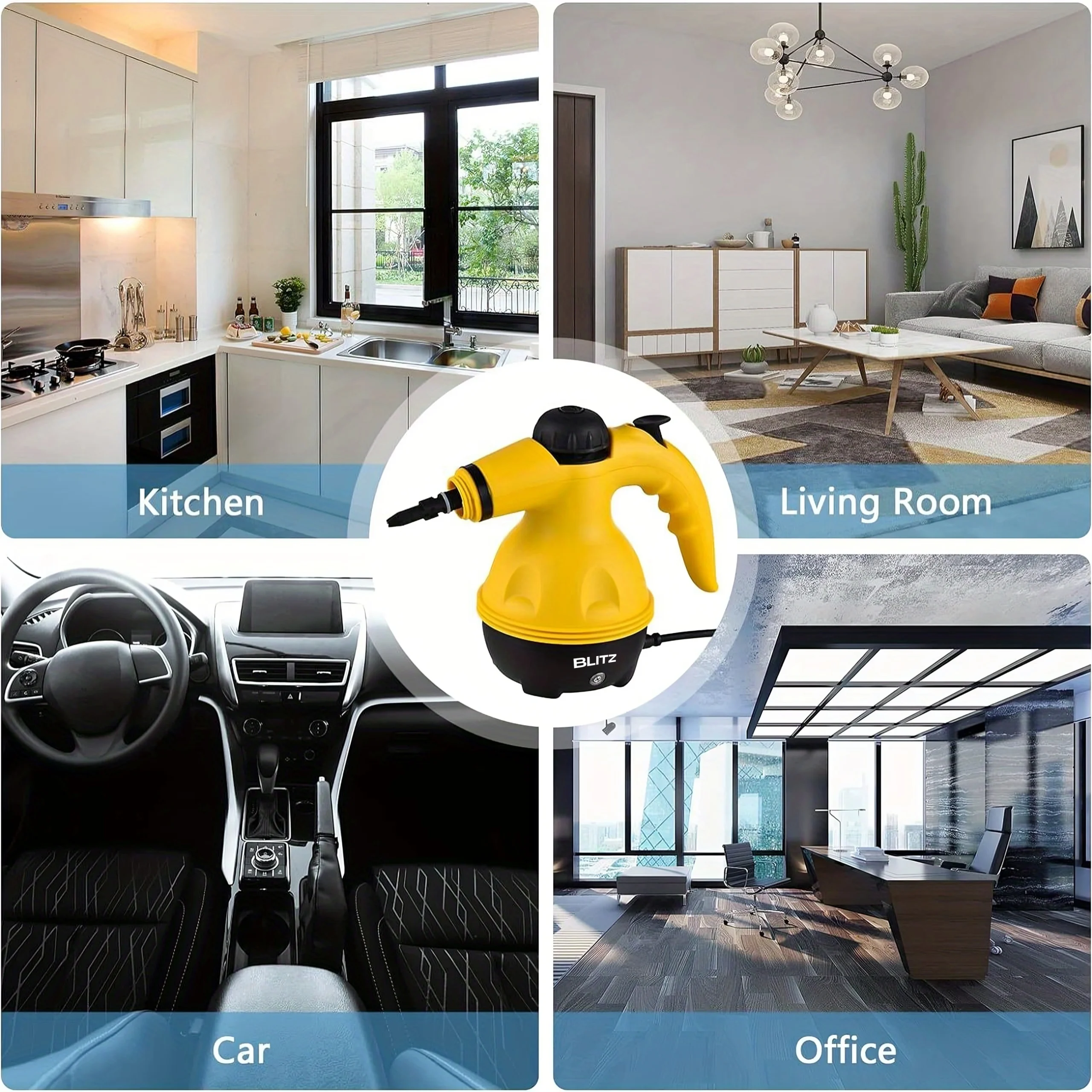 Blitz® – 9-in-1 Portable Handheld Steam Cleaner | Multifunction High-Pressure Eco-Friendly Cleaning - Tunisie