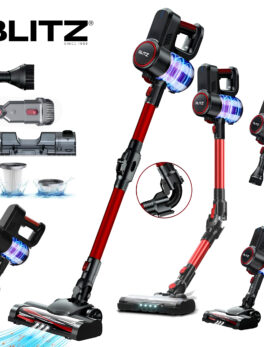 Blitz® – 5-in-1 Powerful Cordless Stick Vacuum Cleaner 30Kpa, Lightweight and Quiet with LED Lighting - Tunisie