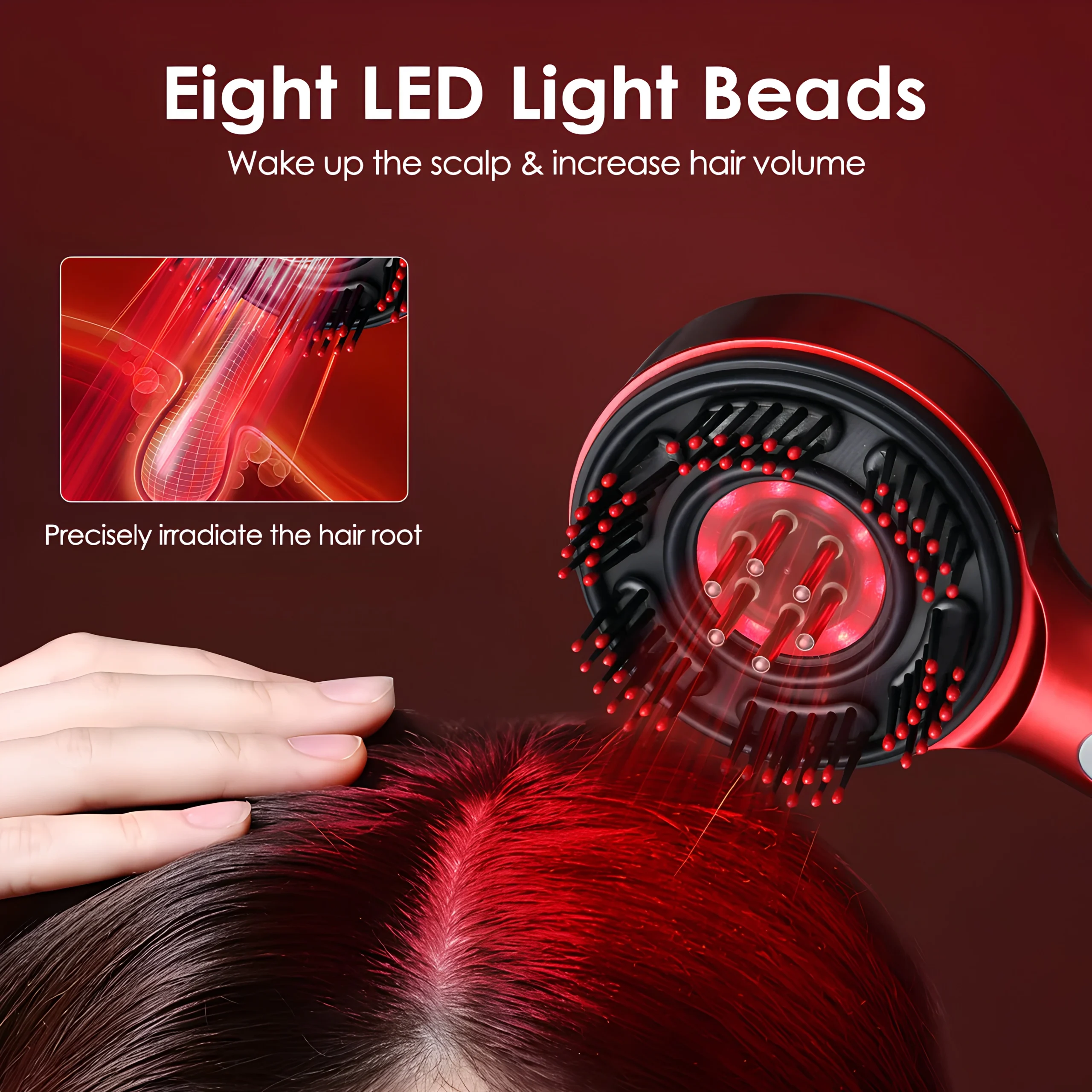 Blitz® – 3-in-1 Waterproof & Rechargeable Electric Scalp Massager Brush for Relaxation and Hair Growth - Tunisie