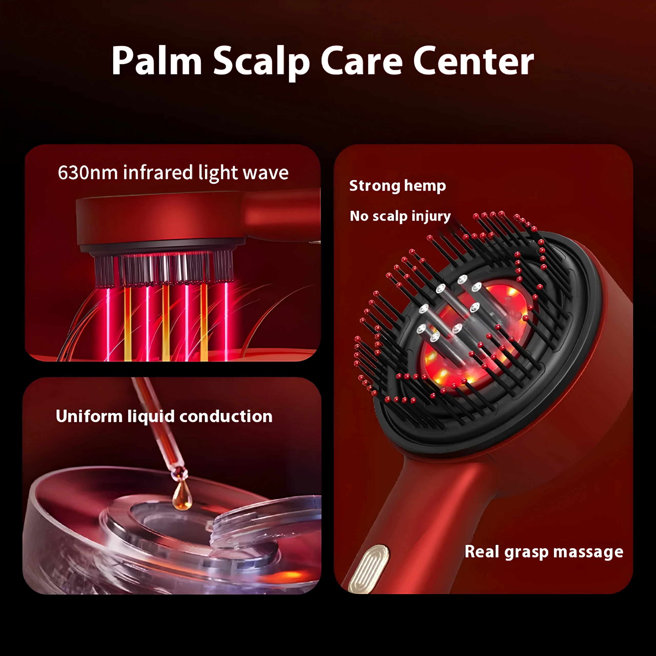 Blitz® – 3-in-1 Waterproof & Rechargeable Electric Scalp Massager Brush for Relaxation and Hair Growth - Tunisie