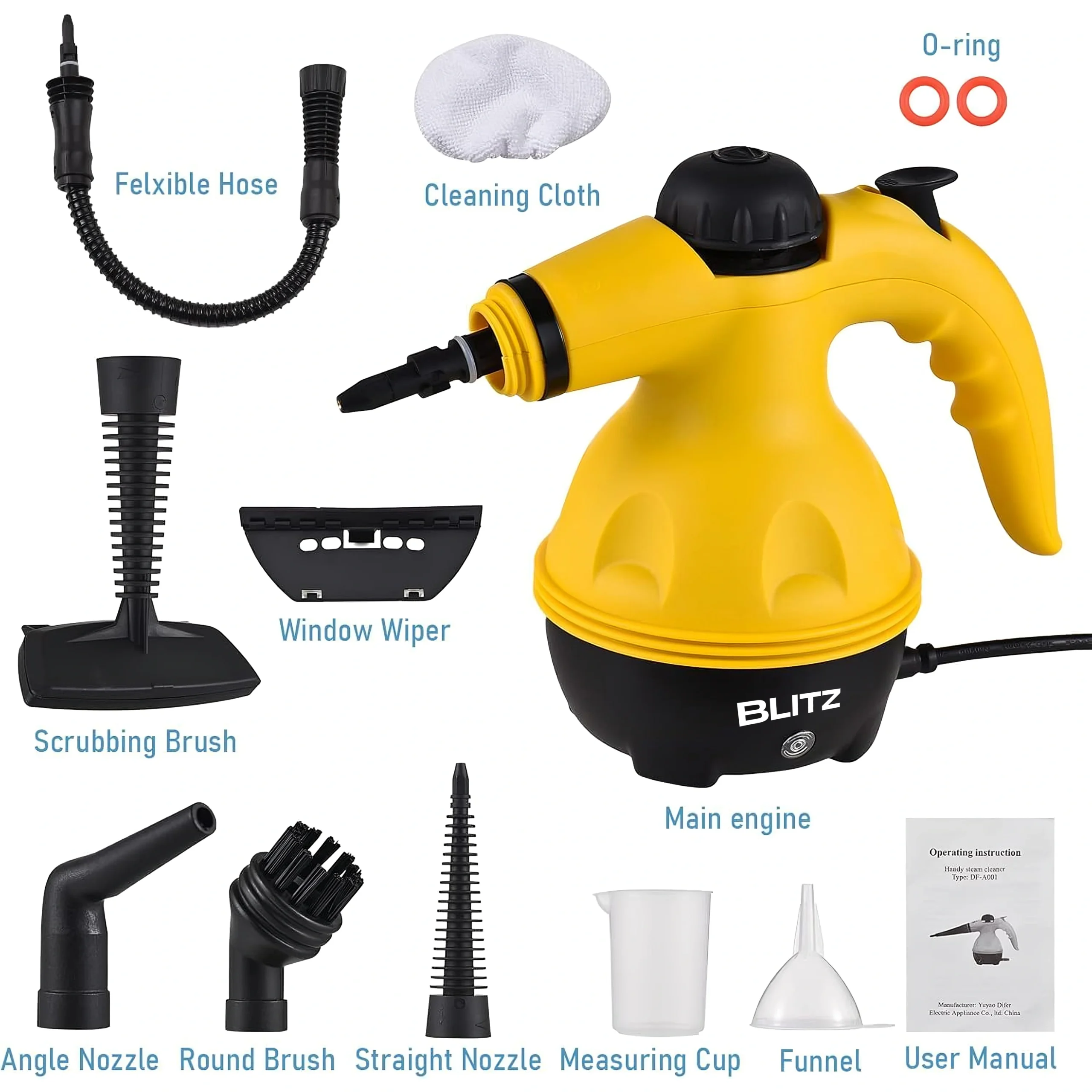 Blitz® – 9-in-1 Portable Handheld Steam Cleaner | Multifunction High-Pressure Eco-Friendly Cleaning - Tunisie